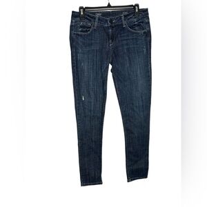 Saks Fifth Avenue Gray Jeans Size 29 High Rise Skinny Dark Wash Blue Jeans